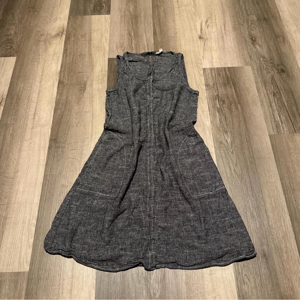 Max Studio Charcoal Sleeveless Midi Dress